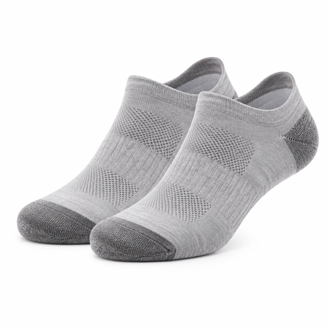 Chaussettes basses 35-38 en maille gris clair pour sport et quotidien