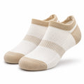 Chaussettes basses 39-42 en maille beige et blanc respirantes