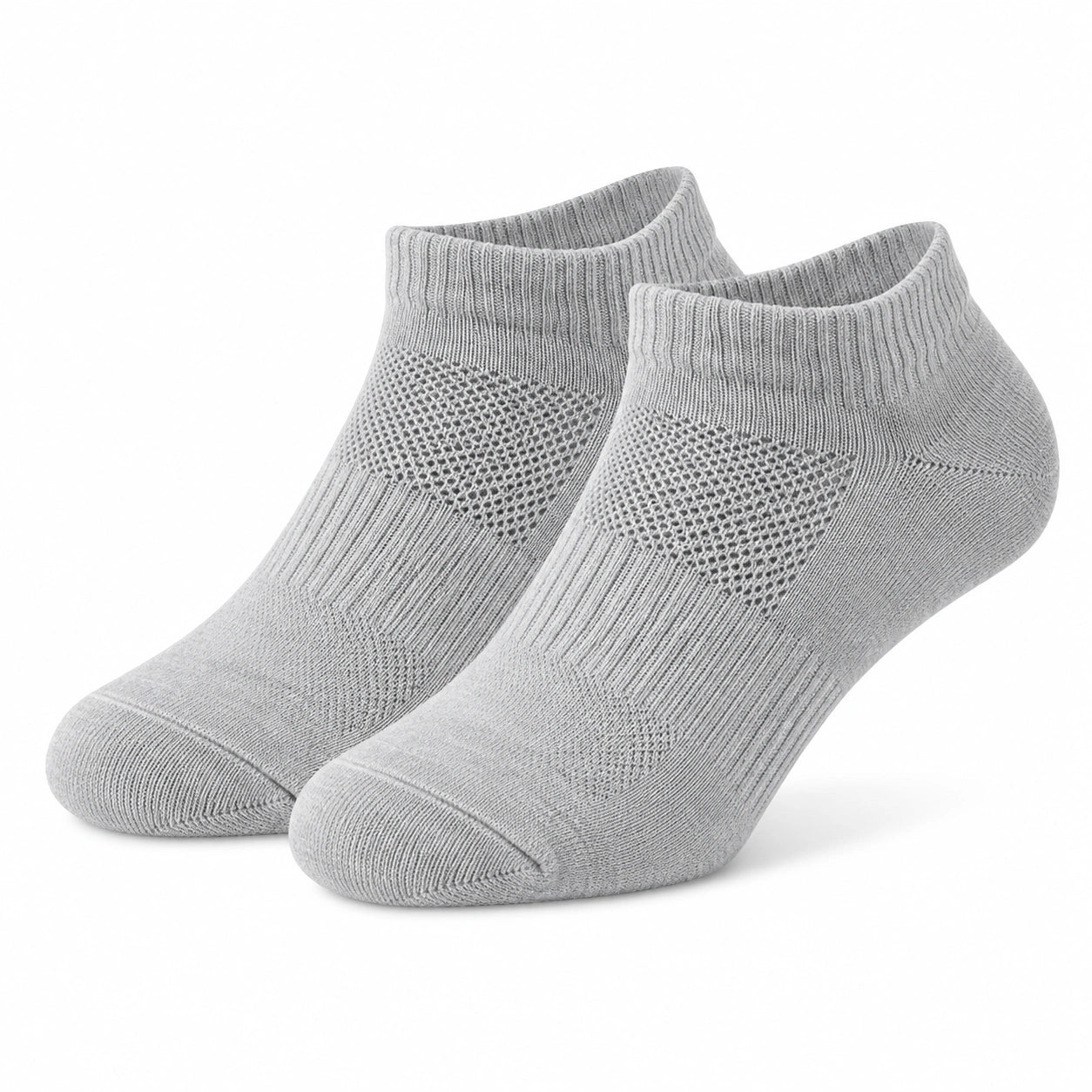Chaussettes basses 35-38 en maille textile grises respirantes pour sport