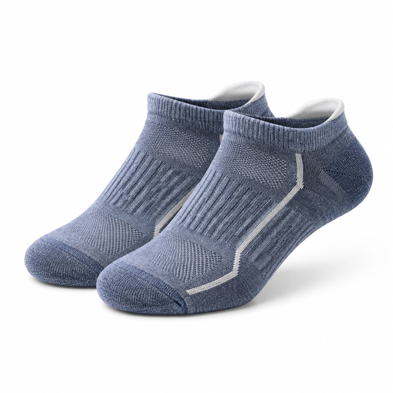 Chaussettes basses 43-46 en maille bleue pour sport et quotidien