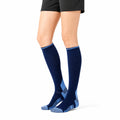 Chaussettes de sport montantes 39-42 en maille bleu marine et bleu clair