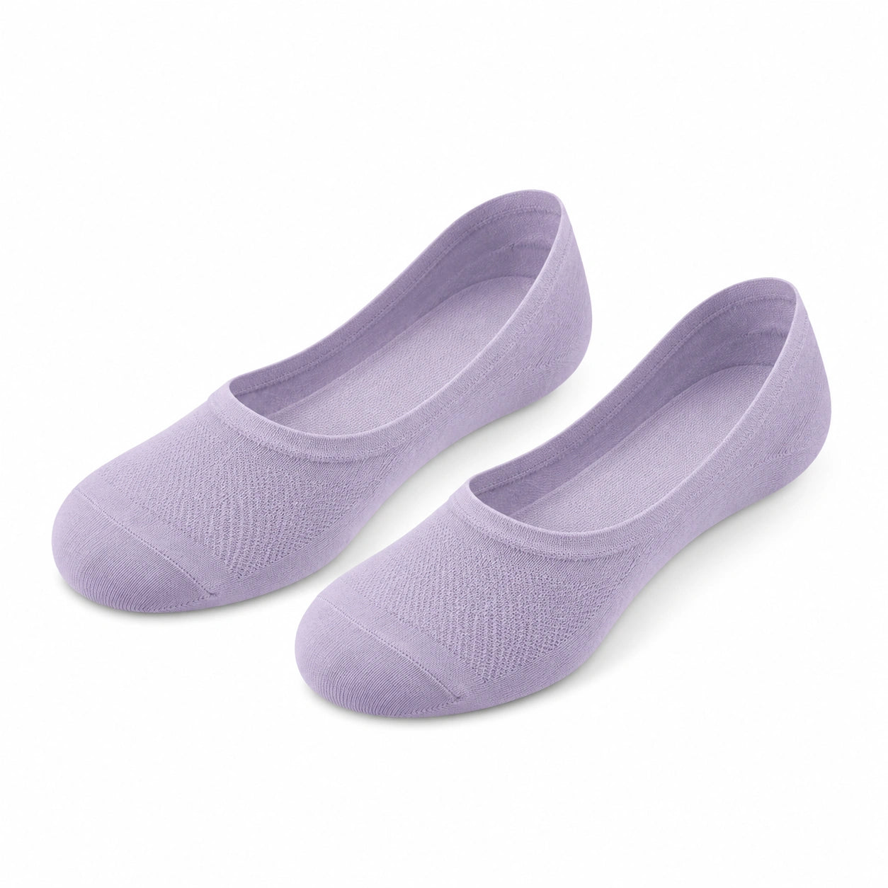 Chaussettes ballerines 35-38 en maille lilas souples pour intérieur