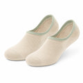 Chaussettes invisibles 39-42 en maille beige et vert sauge - légères respirantes