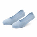 Chaussettes ballerines 43-46 en textile bleu clair - basses et discrètes