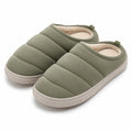 Chaussons matelassés 40/41 vert sauge doublure douce semelle antidérapante