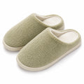 Chaussons mules taille 40/41 en textile bouclette vert sauge pour intérieur