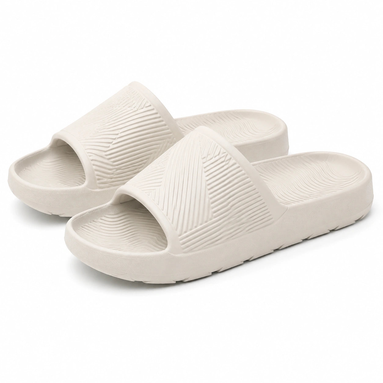 Claquettes 40/41 en mousse synthétique blanche - semelle texturée antidérapante