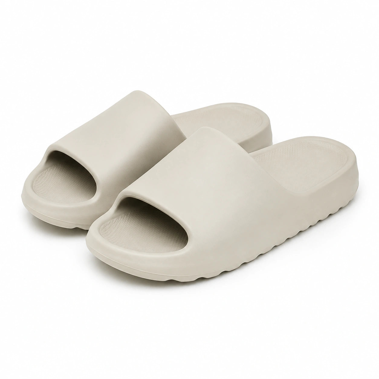 Claquettes 38/39 en mousse synthétique beige - semelle antidérapante pour intérieur et extérieur