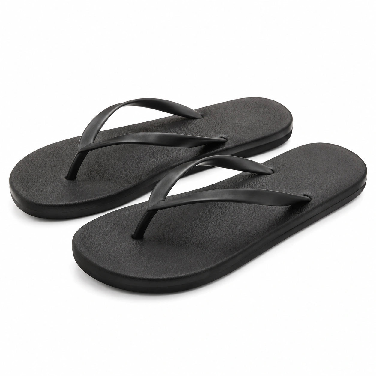 Tongs 38/39 noires en mousse synthétique pour plage et loisirs