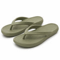 Tongs taille 42/43 en mousse vert kaki à semelle texturée pour plage et loisirs